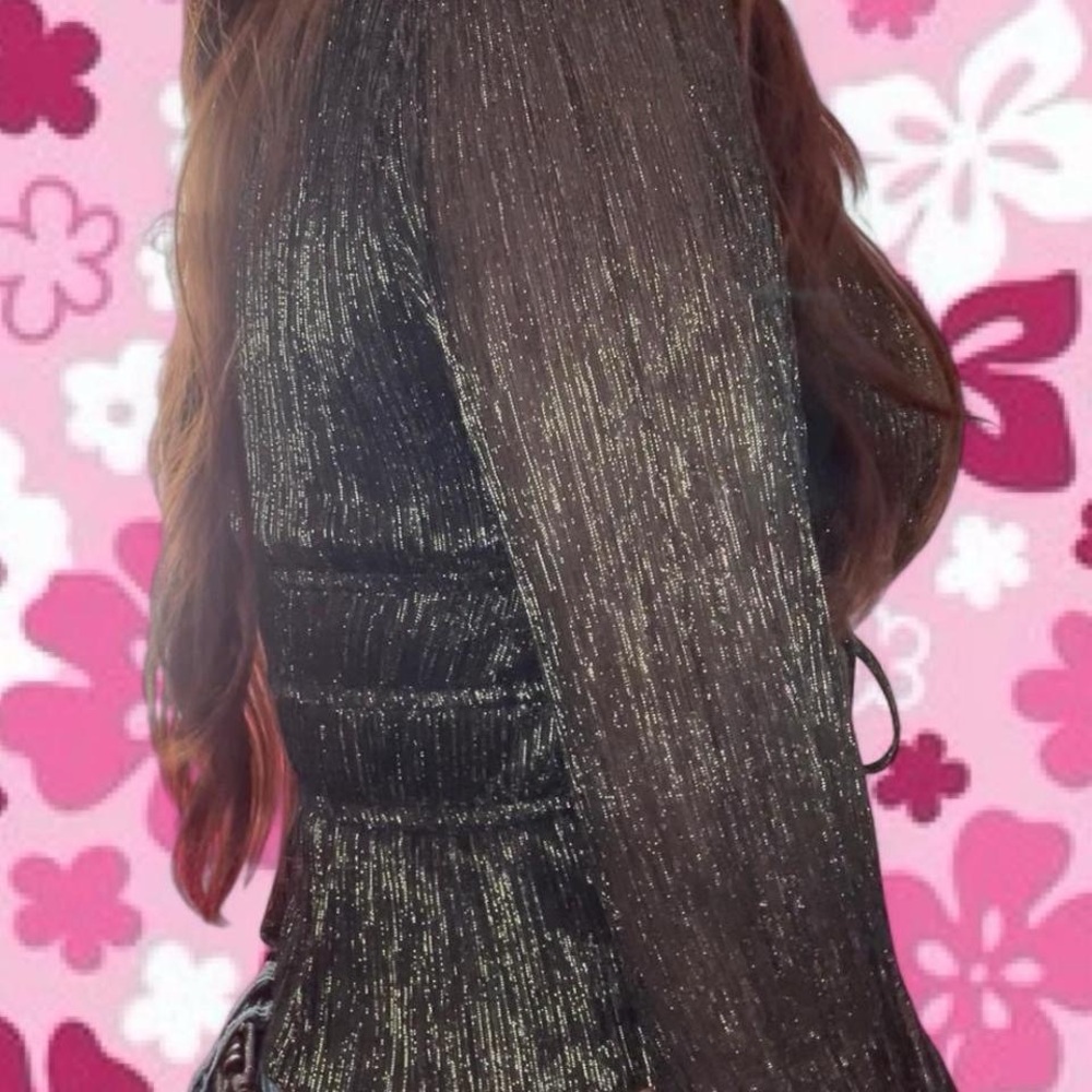 SOFIA Jeans by Sofia Vergara Shimmery Black Long Wig with Subtle Highlights